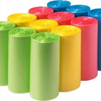 垃圾袋 50*50cm彩色大号加厚垃圾袋 家用一次性连卷点断式垃圾袋