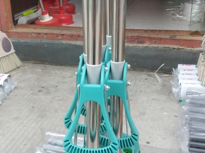 拖把胶棉免手洗胶棉加厚不锈钢杆双排挤水胶棉拖把图2