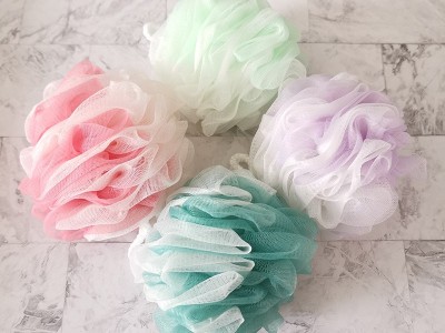 单色浴花球，双色浴花球，花澡巾浴擦图3