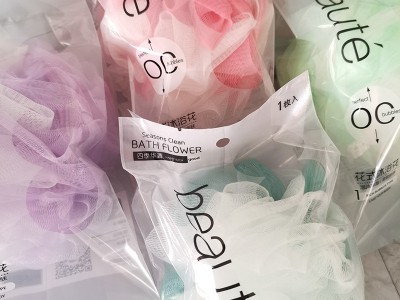 单色浴花球，双色浴花球，花澡巾浴擦图5