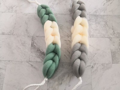 麻花沐浴条欧版手编浴条韩版浴花条柔细沙柔丝80克浴球图3