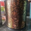 包边木纹图案垃圾篓 压圈垃圾桶塑料 家用餐馆厨房卫生间用卫生桶